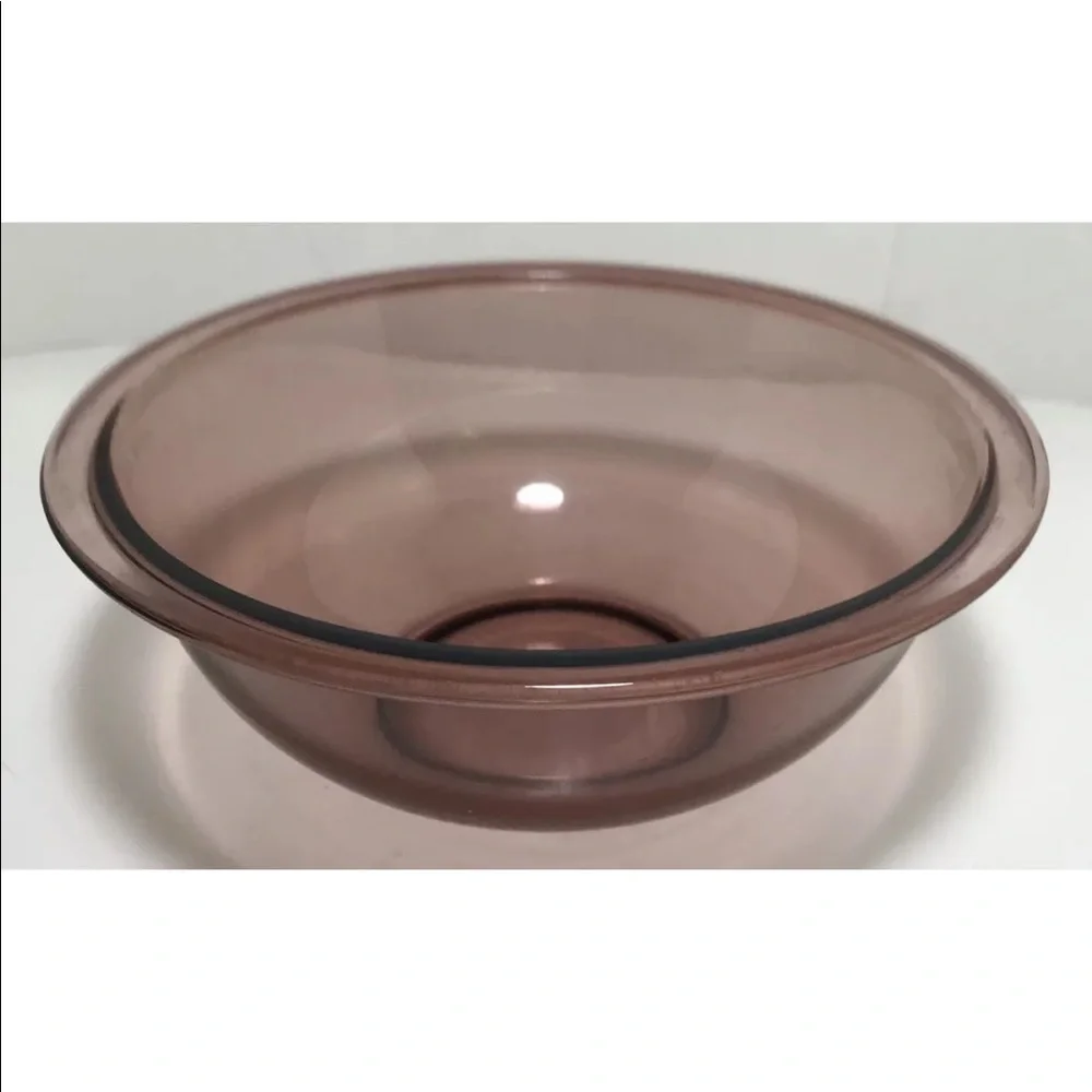 Vintage Pyrex 1.5 liter quart Mixing Bowl, Cranberry Glass Mixing Bowl 323